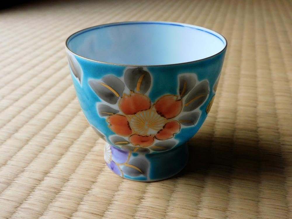 花入、茶碗など5点 京焼 平安和山 汲み出し 茶碗 山茶花 5客 セット